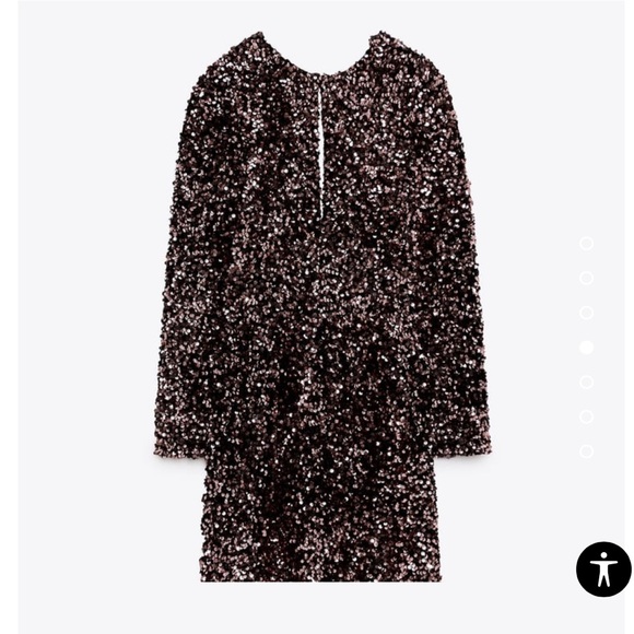 VELVET SEQUIN MINI DRESS - Picture 7 of 11